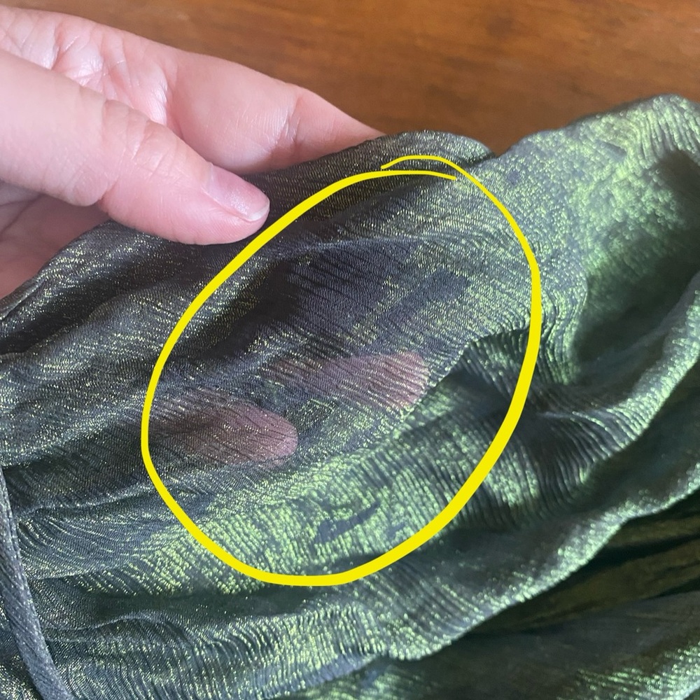 Maria Lucia Hohan Olive Green Spaghetti Strap Midi Dress - Picture 16 of 17
